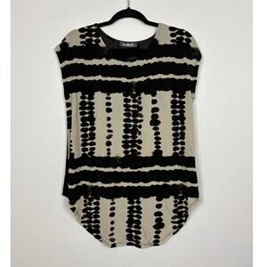 Alembika Samantha Mix Print Abstract Sleeveless Jersey Tee 2 US 8